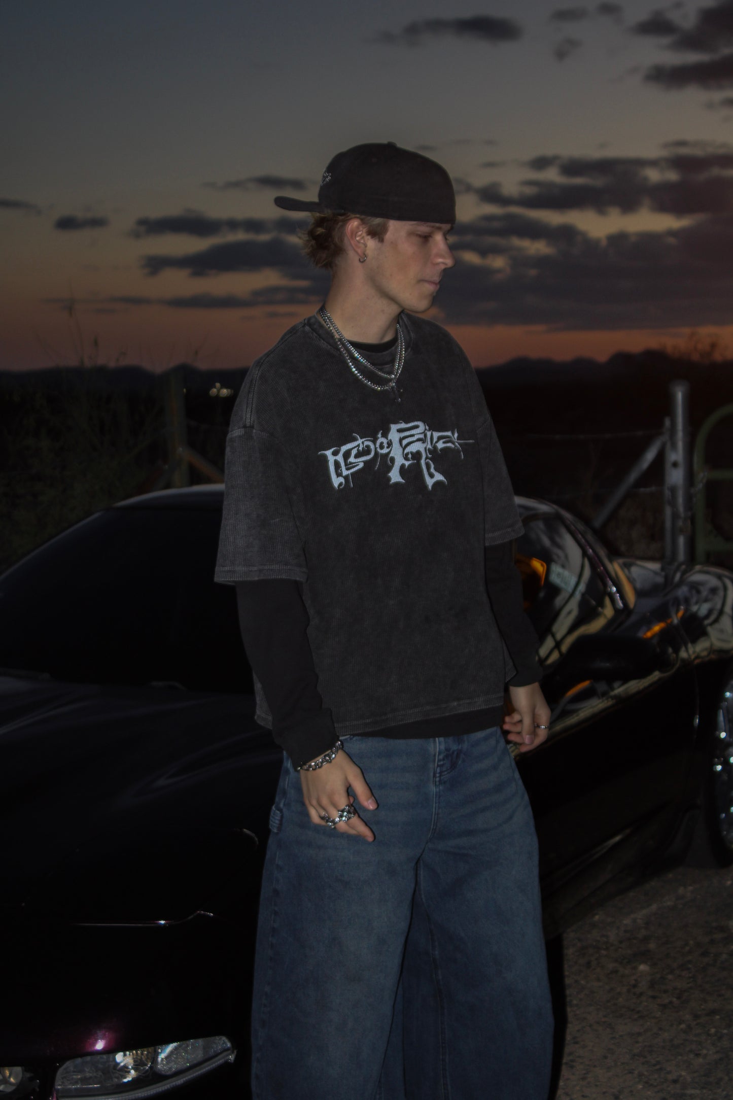 Hooptie AR Waffle Crop T